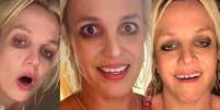 Britney Spears em vídeos publicados por ela mesma: aparência estranha e visível abalo emocional  Foto: Reprodução