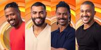 Leandro. Ricardo, Breno e Matheus: os candidatos pretos n&atilde;o conquistaram maioria dos votos nas 'Casas de Vidro'  Foto: Divulga&ccedil;&atilde;o/TV Globo