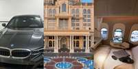 Carros de Daniel Vorcaro, hotel e voo mais caro do mundo  Foto: Divulga&ccedil;&atilde;o/PF/Reprodu&ccedil;&atilde;o/Suites and Vilas/Divulga&ccedil;&atilde;o/Etihad Airways