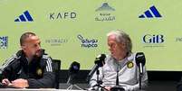 Jorge Jesus (D) criticou a falta de refor&ccedil;os no Al-Nassr - Reprodu&ccedil;&atilde;o de video Foto: Jogada10