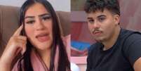 Rayne Luiza afirmou que rompeu contato com Pedro ap&oacute;s a repercuss&atilde;o do epis&oacute;dio no BBB 26  Foto: @ray_luiza_ via Instagram/Globoplay/Reprodu&ccedil;&atilde;o / Estad&atilde;o