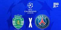 Foto: Jogada10 - Legenda: Sporting e PSG se enfrentam pela 7&ordf; rodada da fase de liga da Champions / Jogada10