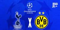 Solanke (Tottenham) e Jobe Bellingham (Dortmund) finalizam os trabalhos para o jogo decisivo deste ter&ccedil;a-feira,pela Champions. Fotos: Divulga&ccedil;&atilde;o / Tottenham Hotspur / Borussia Dortmund Foto: Jogada10