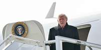 Trump desembarca em Zurique, na Suíça, após problema em avião  Foto: ANSA / Ansa - Brasil
