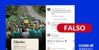 A imagem foi publicada em um perfil secund&aacute;rio do deputado federal Nikolas Ferreira no Instagram, criado em novembro de 2022 ap&oacute;s sua conta principal sofrer restri&ccedil;&otilde;es depois de ele divulgar informa&ccedil;&otilde;es falsas sobre auditorias das urnas eletr&ocirc;nicas. Foto: Reprodu&ccedil;&atilde;o / Estad&atilde;o