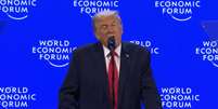 Donald Trump em Davos  Foto: AFP