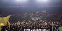 Flamengo comemora o título do Brasileirão  Foto: Ruano Carneiro/Getty Images