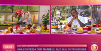 Ana Maria Braga ensina Matheus, eliminado do 'BBB26' a espremer limão no 'Mais Você'  Foto: Reprodução/Globo