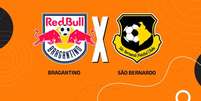 Foto: Arte Jogada10 - Legenda: Bragantino e S&atilde;o Bernardo se enfrentam em promessa de grande jogo / Jogada10