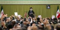 Khamenei, líder supremo do Irã, em discurso sobre escalada de tensões  Foto: ANSA / Ansa - Brasil