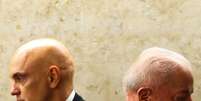 O ministro Alexandre de Moraes e o presidente Luiz In&aacute;cio Lula da Silva.  Foto: Wilton Junior/Estad&atilde;o / Estad&atilde;o