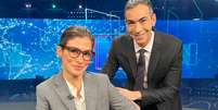 &Acirc;ncora do 'JN', Renata Vasconcellos e C&eacute;sar Tralli ser&atilde;o os mediados do debate presidencial de 1&ordm; turno na Globo  Foto: Reprodu&ccedil;&atilde;o