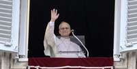 Papa Leão XIV durante recitação do Angelus  Foto: ANSA / Ansa - Brasil