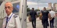 Piloto é preso dentro de avião no aeroporto de Congonhas suspeito de manter rede de abuso sexual infantil.  Foto: Reprodução/TV Globo / Estadão