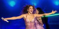 Shakira em show em S&atilde;o Paulo, em fevereiro de 2025: atual turn&ecirc; come&ccedil;ou no Brasil  Foto: Taba Benedicto/ Estad&atilde;o / Estad&atilde;o