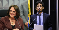 Justi&ccedil;a rejeitou a&ccedil;&otilde;es populares de Damares Alves e Kim Cataguiri   Foto: Divulga&ccedil;&atilde;o/Senado Federal/C&acirc;mara dos Deputados