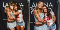 Lauana Prado troca beijos com Tati Dias em bloco após reatar namoro  Foto: Edu Araujo/Agnews