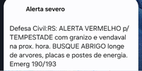 Foto: Divulga&ccedil;&atilde;o/Defesa Civil / Porto Alegre 24 horas