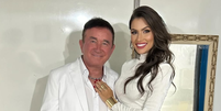 Amado Batista e C&aacute;lita Franciele  Foto: Reprodu&ccedil;&atilde;o/Instagram