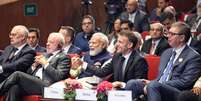 Lula ao lado de Modi e Macron em cúpula na Índia  Foto: ANSA / Ansa - Brasil