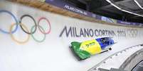 Edson Bindilatti celebrou top 20 do Brasil no bobsled nos Jogos de Mil&atilde;o-Cortina  Foto: ANSA / Ansa - Brasil