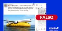 Sistema exibido em vídeo não existe e não seria viável diante da alta velocidade em que uma aeronave se desloca durante o voo Foto: Reprodução/Instagram / Estadão