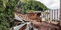 Morro do Cristo, no centro de Juiz de Fora, é alvo de alertas do Cemaden desde 2017  Foto: ANDRE COELHO/EPA/Shutterstock / BBC News Brasil