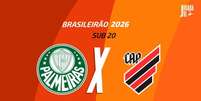 Foto: Jogada10 - Legenda: Saiba onde assistir e as prov&aacute;veis escala&ccedil;&otilde;es de Palmeiras x Athletico-PR, v&aacute;lido pela terceira rodada do Brasileir&atilde;o sub-20. / Jogada10