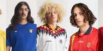 Modelos de camisas das sele&ccedil;&otilde;es da Am&eacute;rica do Sul que est&atilde;o dispon&iacute;veis para venda. Chile, Col&ocirc;mbia, M&eacute;xico e Argentina, respectivamente &nbsp;- Foto: Divulga&ccedil;&atilde;o / Adidas / Jogada10