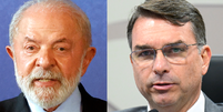 Montagem com fotos do presidente Lula (PT) e do senador Fl&aacute;vio Bolsonaro (PL-RJ)  Foto: Montagem: T&acirc;nia R&ecirc;go/Ag&ecirc;ncia Brasil/Andressa Anholete/Ag&ecirc;ncia Senado  