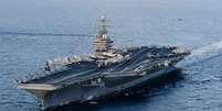 O porta-aviões Abraham Lincoln tem sido usado pelos EUA para ataques no Irã  Foto: ANSA / Ansa - Brasil