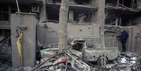 Destruição provocada por bombardeio em Teerã  Foto: ANSA / Ansa - Brasil