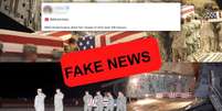 Imagens falsas postadas nas redes sociais afirmam que 560 soldados americanos foram mortos nas últimas 48 horas.  Foto: © Captura de Tela / Fotomontagem / RFI / RFI