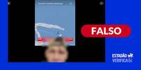 Vídeo de ataque aéreo militar não é real Foto: Reprodução/Tiktok / Estadão