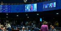 Senadores votaram nesta quarta-feira, 4, o projeto de lei que aumenta de forma gradual a licen&ccedil;a-paternidade de 5 para 20 dias Senadora Mara Gabrilli (PSD-SP) em pronunciamento via videoconfer&ecirc;ncia.  Foto: Estad&atilde;o