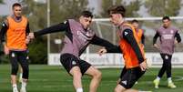Jogadores do Celta de Vigo durante atividade de prepara&ccedil;&atilde;o antes de encarar o Real Madrid - Foto: Divulga&ccedil;&atilde;o/Celta / Jogada10