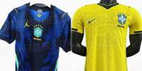 Imagens das supostas novas camisas da Sele&ccedil;&atilde;o Brasileira Foto: Reprodu&ccedil;&atilde;o/Footy Headlines