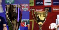 Trof&eacute;us do Paulist&atilde;o e do Campeonato Carioca  Foto: RAFAEL LINS/MODUSFOCUS/ESTAD&Atilde;O CONTE&Uacute;DO e Lucas Mer&ccedil;on/FFC