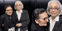 T&acirc;nia Maria e Fernanda Montenegro se encontraram durante a CCXP25 enquanto divulgavam os filmes 'O Agente Secreto' e 'Velhos Bandidos'  Foto: Reprodu&ccedil;&atilde;o/Instagram/@fernandamontenegrooficial / Bons Fluidos