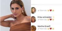 Erika Schneider teve mensagem recebida por Vorcaro vazada  Foto: Reprodu&ccedil;&atilde;o/Instagram
