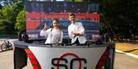 Mariana Pereira e Renan do Couto em SportsCenter especial  Foto: Divulga&ccedil;&atilde;o/ESPN