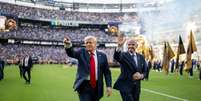 Donald Trump e Gianni Infantino na final do Mundial de Clubes de 2025.  Foto: Divulga&ccedil;&atilde;o/Casa Branca / Estad&atilde;o