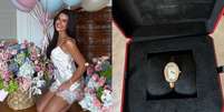 Franciny Ehlke ganha relógio de luxo do marido no aniversário de 27 anos  Foto: Reprodução/Instagram / Contigo
