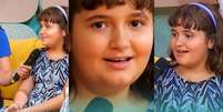 Chamada de Laurinha em família, a menina demonstra talento para a música  Foto: Reprodução/TV