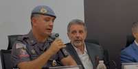&lsquo;Pol&iacute;cia Militar sai imaculada disso&rsquo;, diz comandante-geral da PM sobre tenente-coronel preso por suspeita de matar a mulher  Foto: Reprodu&ccedil;&atilde;o/Coletiva de imprensa / Estad&atilde;o