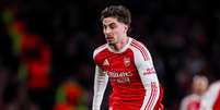 Kai Havertz (Arsenal) durante jogo contra o Bayer Leverkusen, no dia 17.03.2026. Foto: René Nijhuis / Alamy