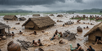 Civiliza&ccedil;&atilde;o de Shijiahe entrou em colapso devido a chuvas excessivas Foto: Imagem gerada por Google Gemini