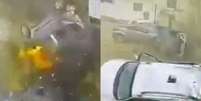Carro foi arremessado ap&oacute;s ser atingido por m&iacute;ssil iraniano  Foto: Reprodu&ccedil;&atilde;o/AlJazeera