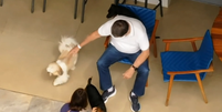 Bolsonaro chega em casa ap&oacute;s receber alta e &eacute; flagrado com Michelle brincando com cachorros  Foto: Reprodu&ccedil;&atilde;o/GloboNews