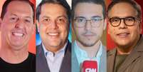Benja, Xavier, Gama e Moraes: entra e sai na CNN Brasil  Foto: Reprodu&ccedil;&otilde;es
